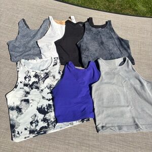 Bundle of 7 Sleeveless Cropped Tops Women's Tank Tops - Size Medium